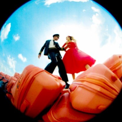Fisheye shot from the SkyUp uniform campaign