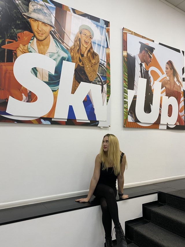 Angelika at the SkyUp office